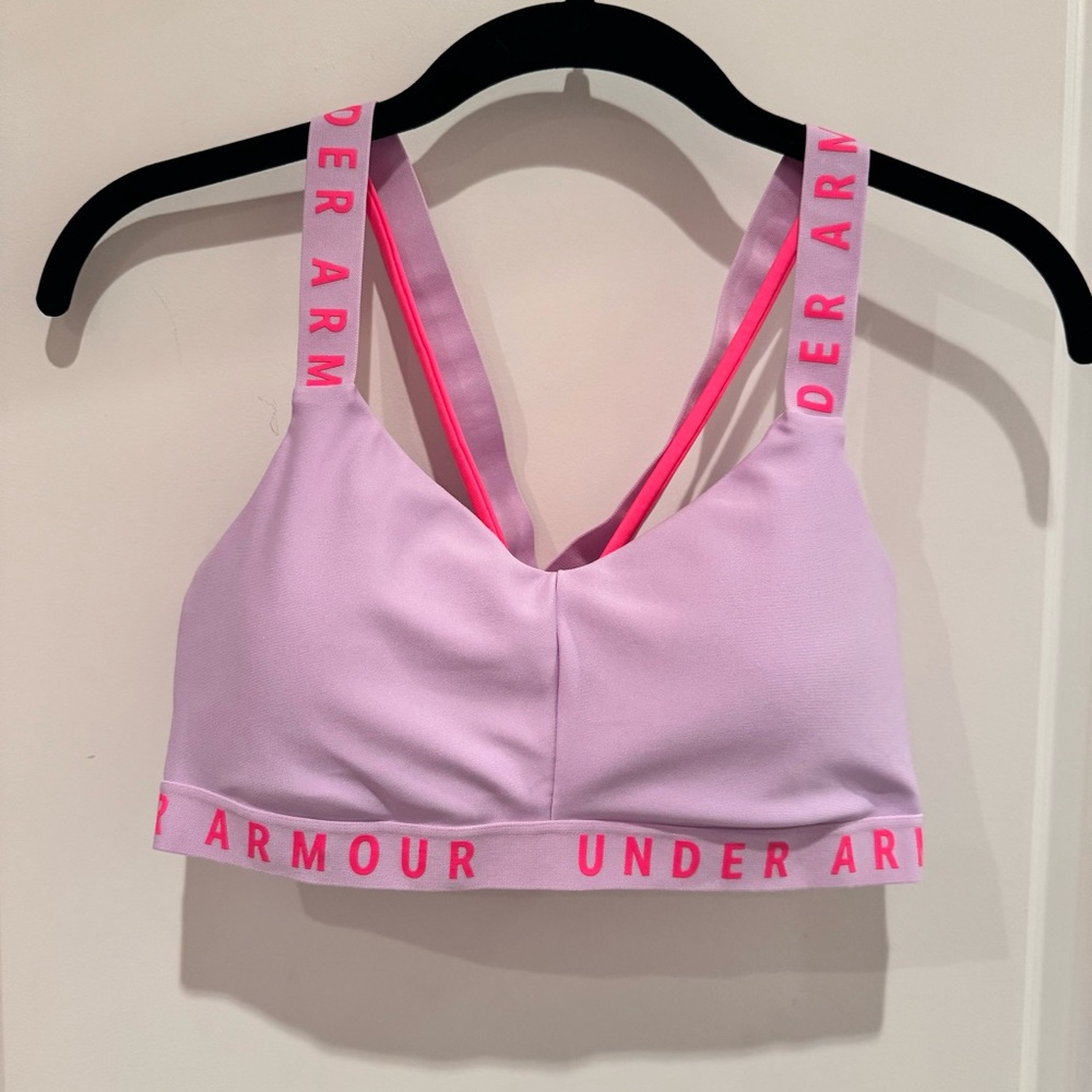 NWOT Under Armour Women's Lavender and Pink Sports Bra